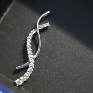Elegant 10k White Gold And Diamond Pendent Women's Jewelry No Chain From Kays